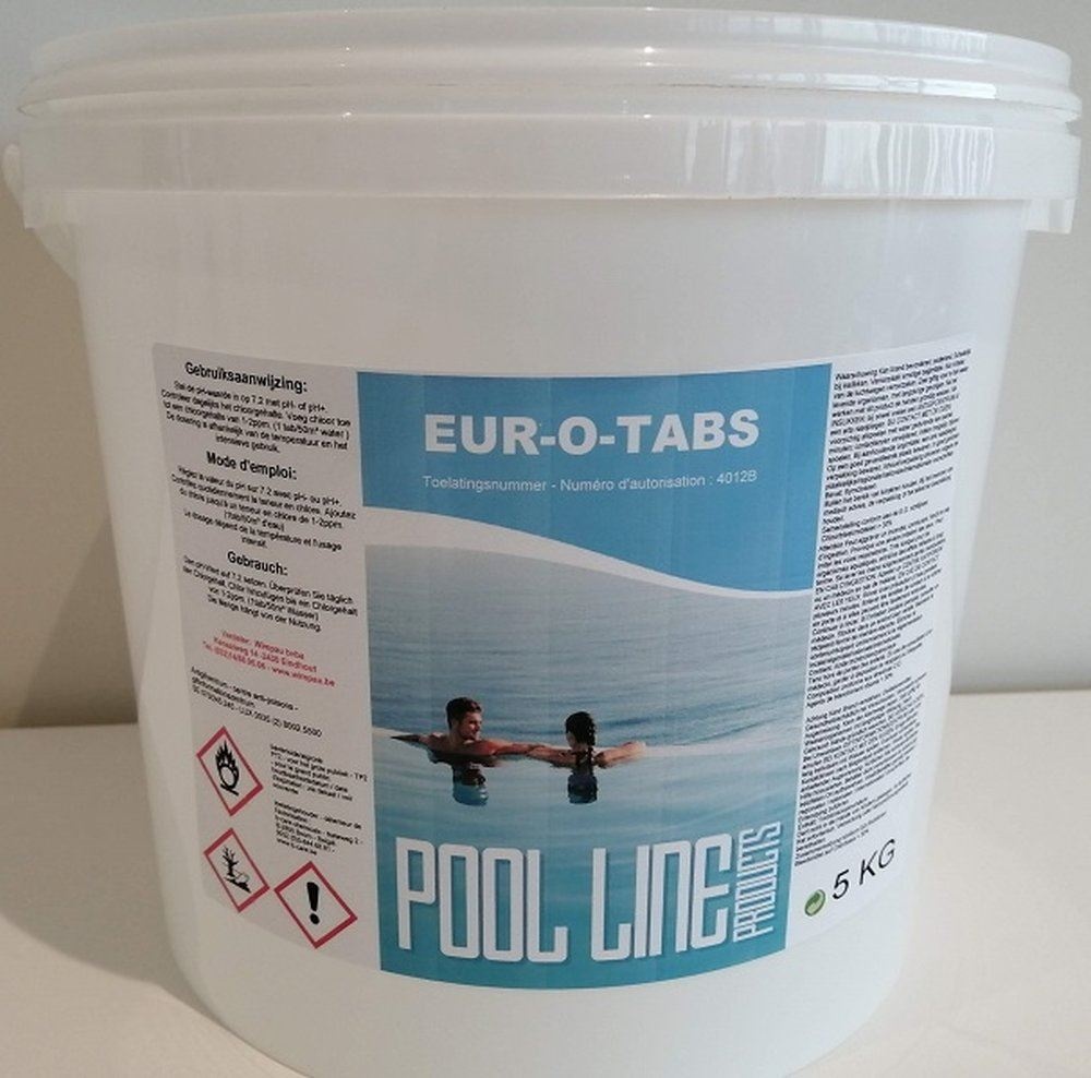 chloortabletten voor zwembad 5kg 200g pool line