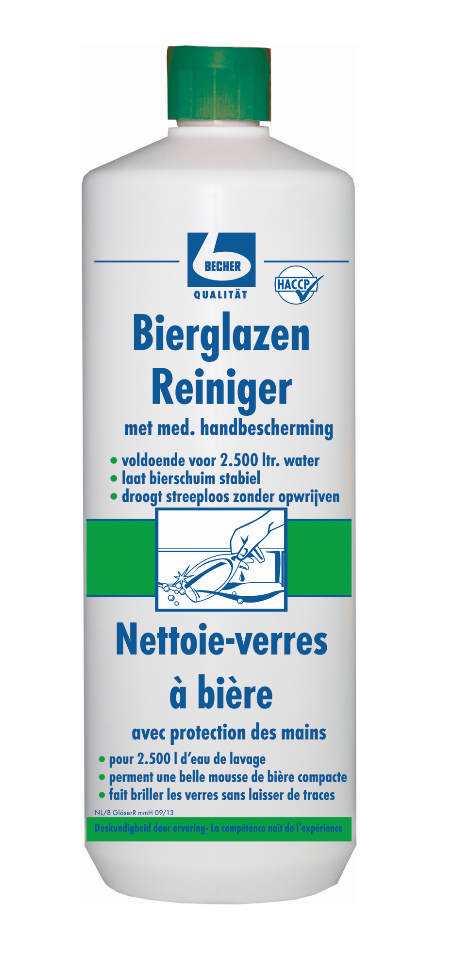 bierglazen reiniger met med handbescherming becher