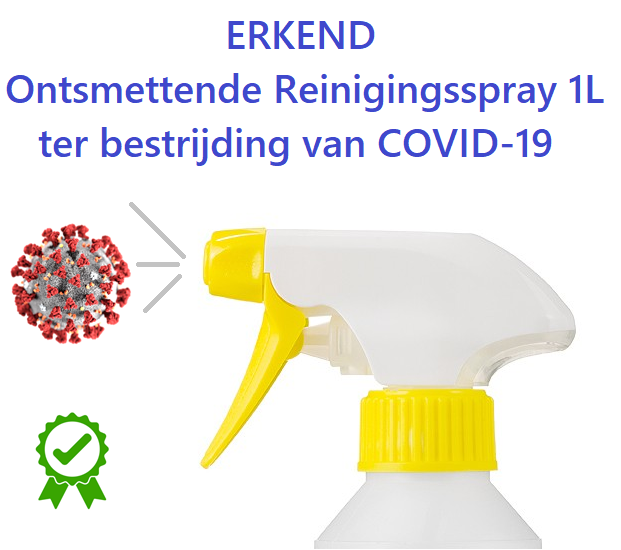 ontsmettende reinigingsspray covid 19 corona