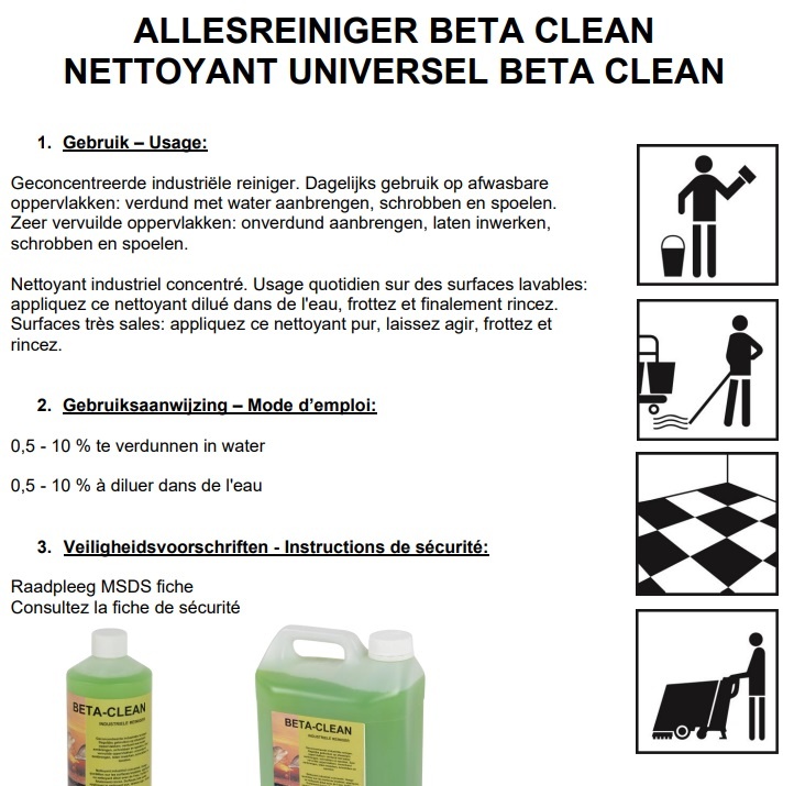 industriele allesreiniger beta clean 5l