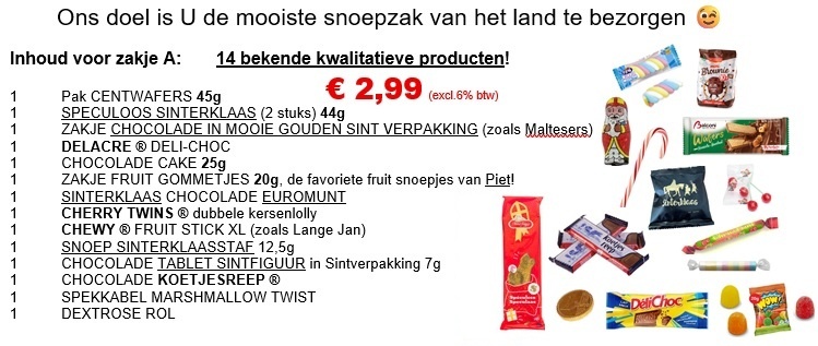 snoepzakjes sinterklaas