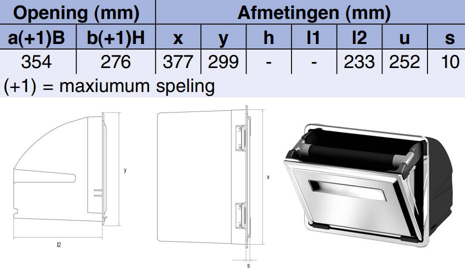 enkele koffiegruiskantelbak 8 liter