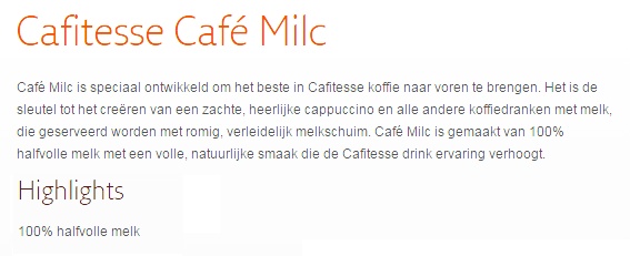 cafitesse cafe milc