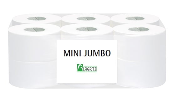 Mini jumbo rollen wc papier 12st.