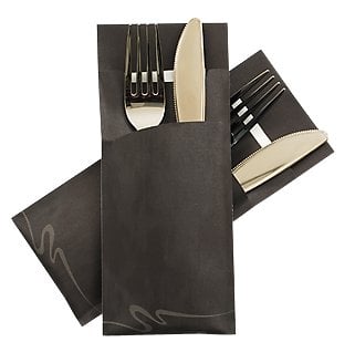 Pochettes à couverts Noir 520pcs