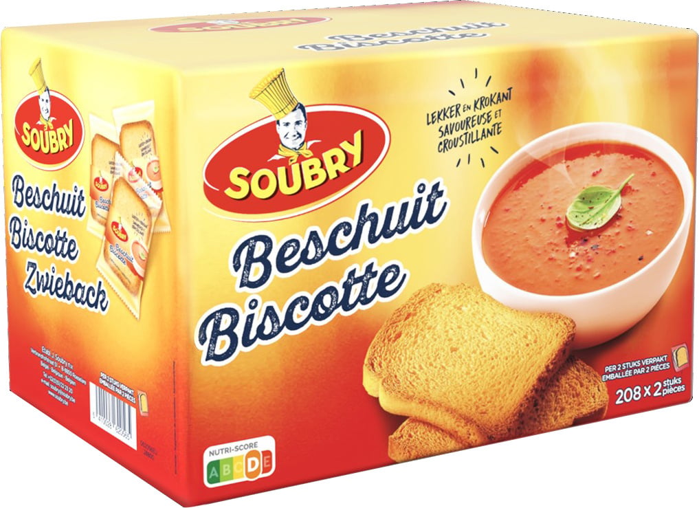 Soubry Beschuiten 208 x 2st. (doos)