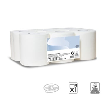 Poetsrollen MIDI WIT 2lgs Poetspapier - 6 Rollen