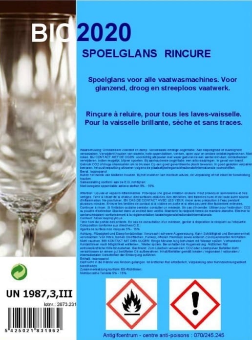 Produit de rinçage BIO 2020 5L