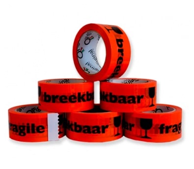 Tape plakband breekbaar fragile - 1 ROL