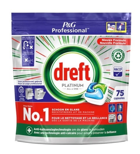 Dreft Tablettes de vaisselle all-in-one 75pcs