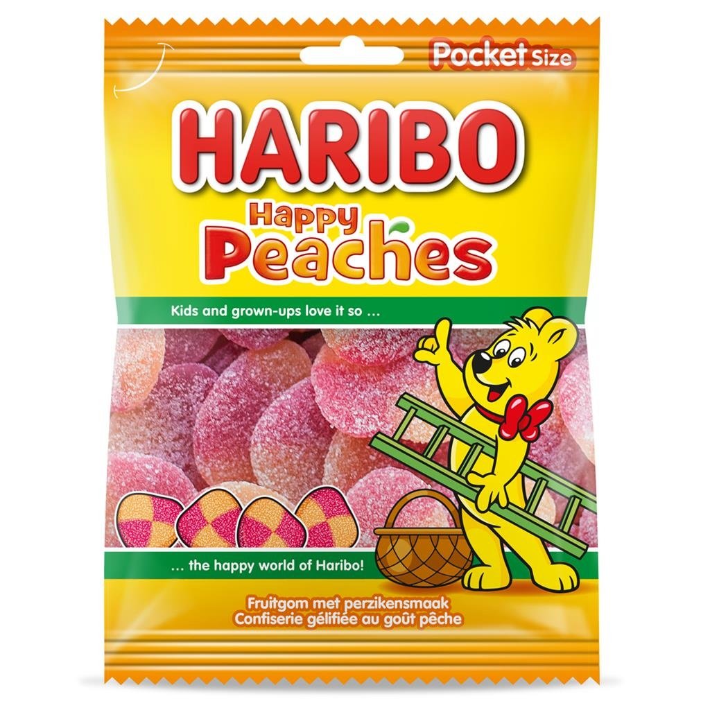 Haribo happy peaches 75g x 28st.