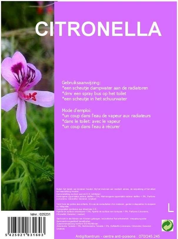 Désodorisant Citronella 1L