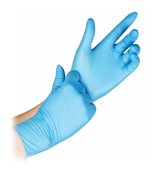 Nitril Handschoen BLAUW M 100st.