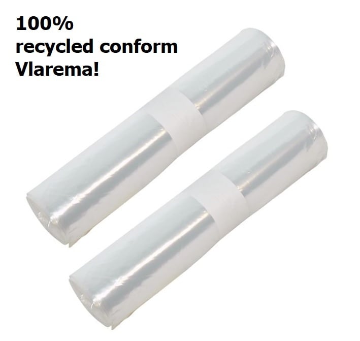 Sacs poubelle transparents 70x110 T50 250pcs. - Conforme Vlarema