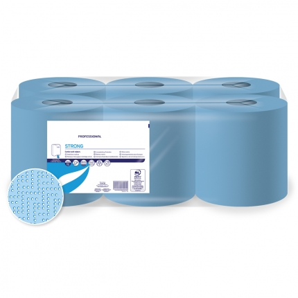 Poetsrollen Poetspapier BLAUW Midi 1lgs 6 Rollen
