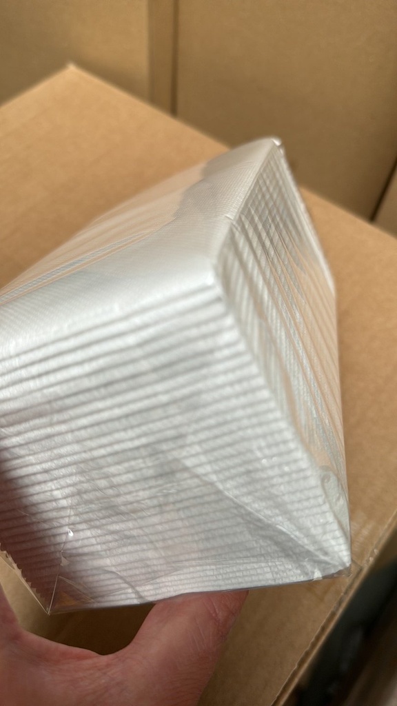 Luxe Point 2 Point servetten WIT 1/8 40x40cm - 30st. voorgevouwen (pakje)