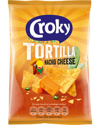 Croky Tortilla Nacho Cheese Chips 20x40g