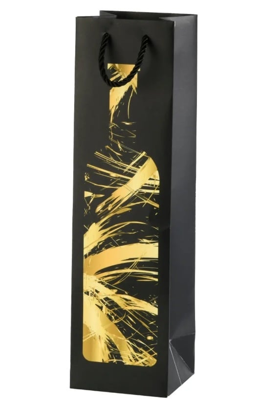 Draagtas voor 1 wijnfles - Gold