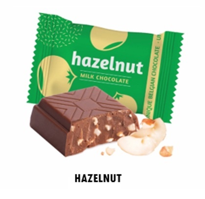 Cachet Royalty Chocolats aux noisettes 8kg ±833pcs 9,3g